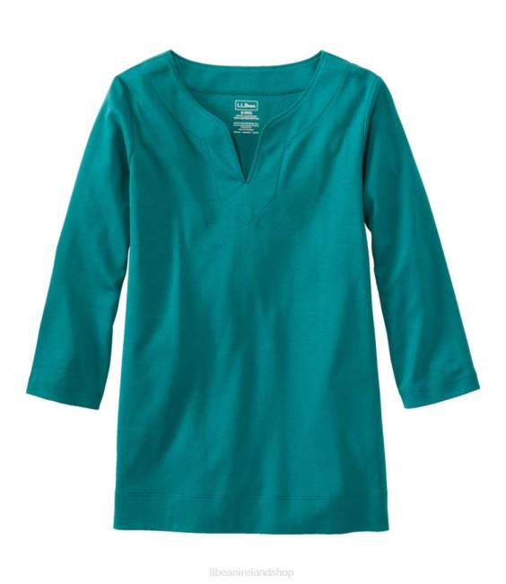 L.L.Bean Pima Cotton Tunic Women J46J2940 Clothing Warm Teal