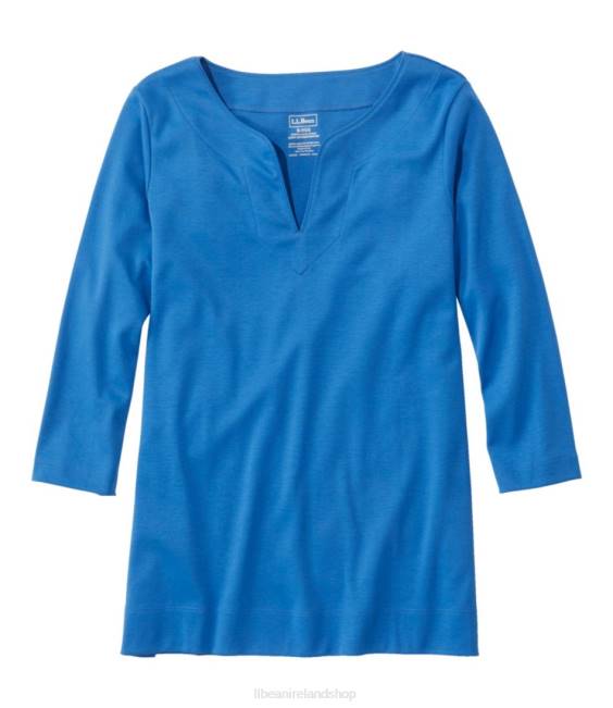 L.L.Bean Pima Cotton Tunic Women J46J4579 Clothing Capri Blue