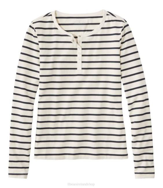 L.L.Bean Signature Rangeley Cotton Tee Women J46J5027 Clothing Sailcloth Stripe