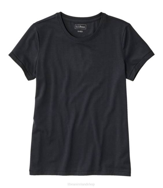 L.L.Bean Soft Stretch Supima Tee Women J46J5991 Clothing Dark Black