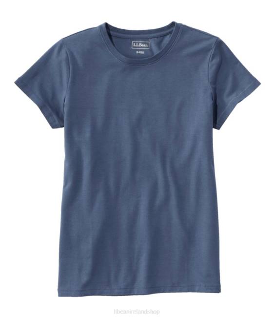 L.L.Bean Soft Stretch Supima Tee Women J46J6638 Clothing Vintage Indigo