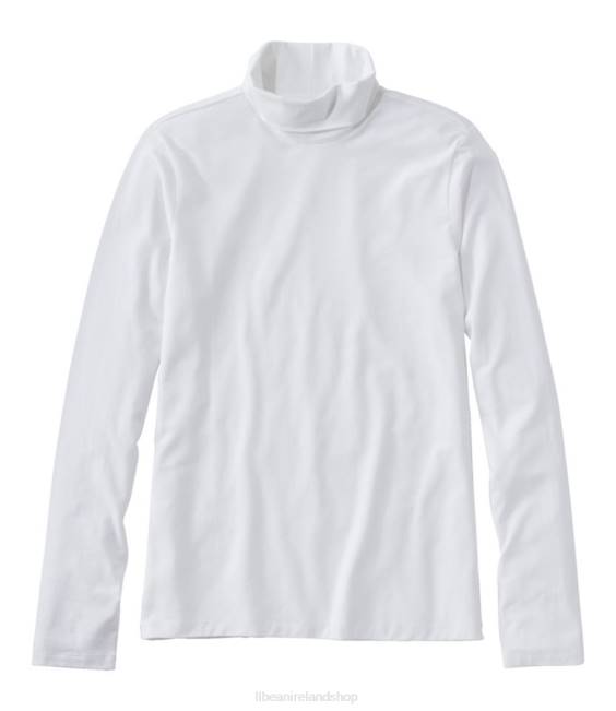 L.L.Bean Soft Stretch Supima Tee Women J46J6920 Clothing White