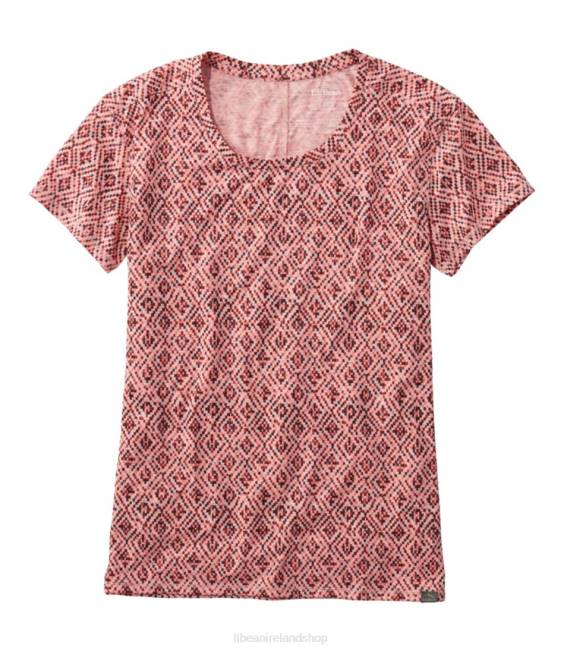 L.L.Bean Streamside Tee Women J46J4731 Clothing Blush Geo