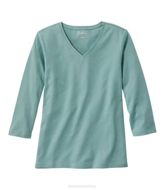 L.L.Bean V-Neck Women J46J2931 Clothing Sea Pine