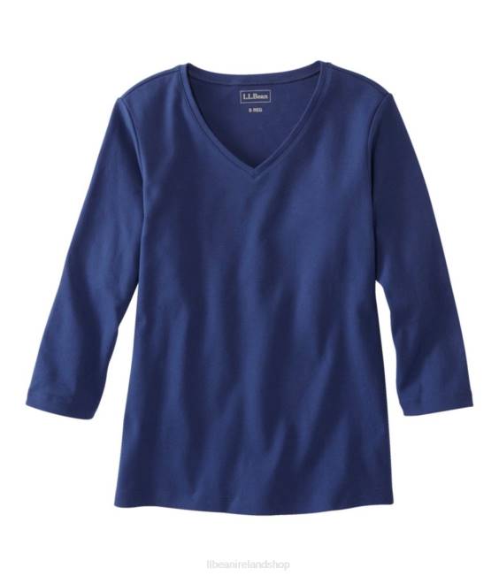 L.L.Bean V-Neck Women J46J4 Clothing Alpine Blue
