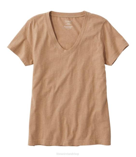 L.L.Bean Washed Cotton Tee Women J46J7186 Clothing Barley Heather