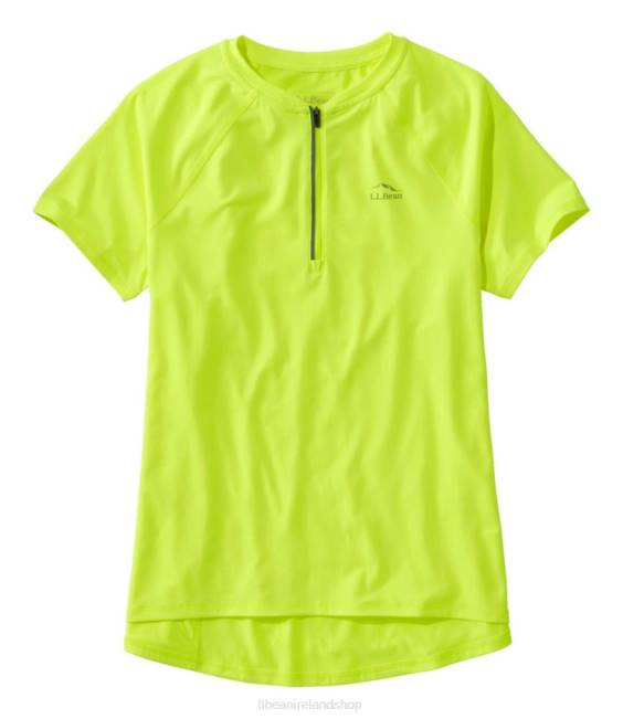 L.L.Bean Comfort Cycling Jersey Women J46J3951 Clothing Electric Yellow