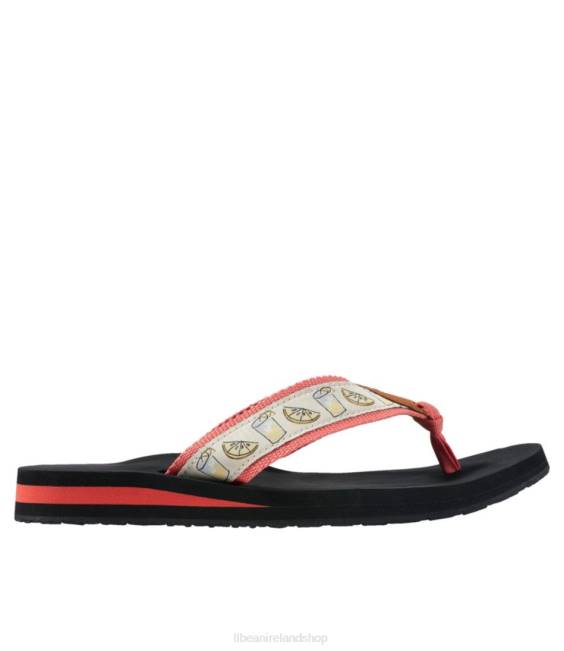 L.L.Bean Original Maine Isle Flip-Flops Women J46J960 Footwear Ember/Lemonade