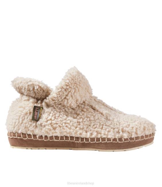 L.L.Bean Cozy Slipper Booties Women J46J5177 Footwear Natural