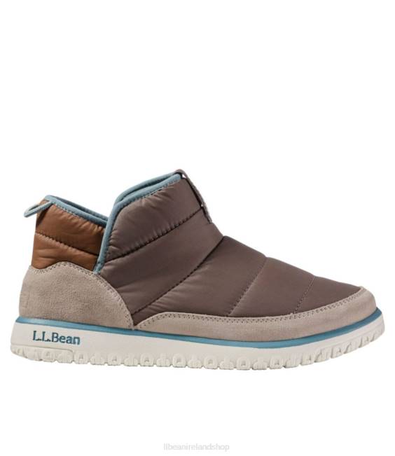 L.L.Bean Mountain Classic Quilted Booties Women J46J3762 Footwear Gray Birch/Taupe Brown