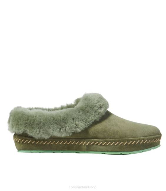 L.L.Bean Wicked Good Slippers Women J46J5152 Footwear Deep Olive/Bright Citrus