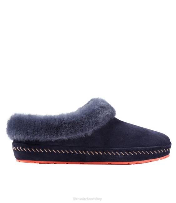 L.L.Bean Wicked Good Slippers Women J46J6086 Footwear Classic Navy/Coral Flame