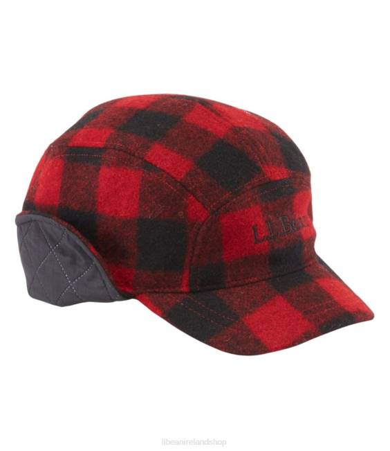 L.L.Bean Maine Guide Wool Cap with PrimaLoft Women J46J3880 Outdoor Equipment Red/Black