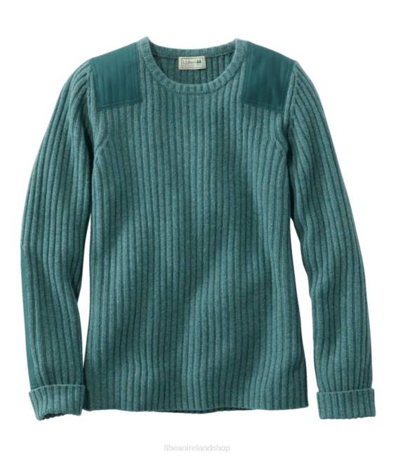 L.L.Bean Commando Crewneck Sweater Women J46J540 Outdoor Equipment Soft Spruce Heather