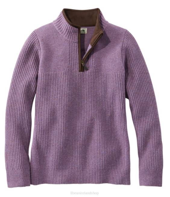 L.L.Bean Waterfowl Sweater Women J46J5038 Outdoor Equipment Violet Chalk Heather
