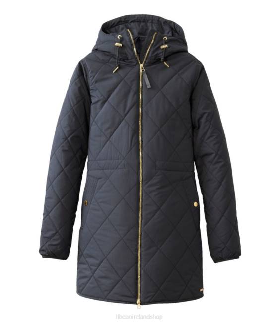 L.L.Bean Cozy Quilted Coat Women J46J5081 Outerwear Darkest Gray