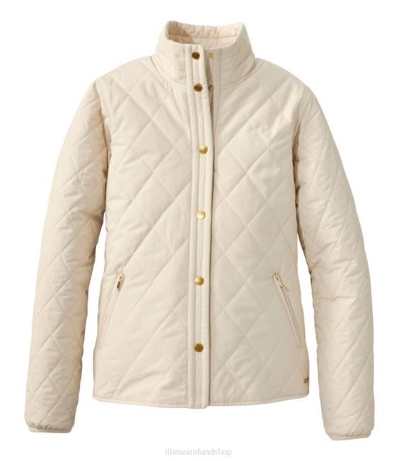 L.L.Bean Cozy Quilted Jacket Women J46J6667 Outerwear Bleached Canvas