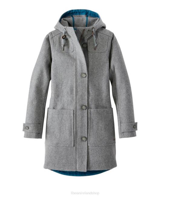 L.L.Bean West End Wool Coat Women J46J3693 Outerwear Graystone