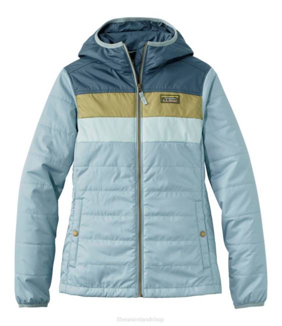 L.L.Bean Mountain Classic Puffer Hooded Jacket Women J46J6051 Outerwear Storm Blue/Steel Blue