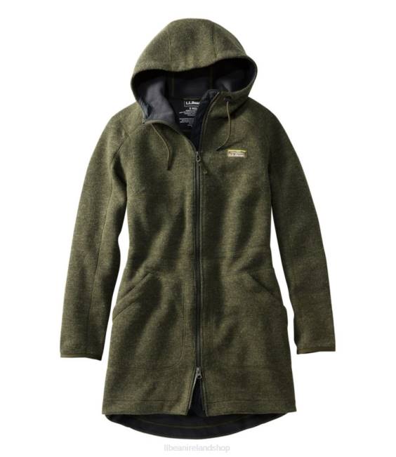 L.L.Bean WoolTek Coat Women J46J856 Outerwear Deep Forest Heather