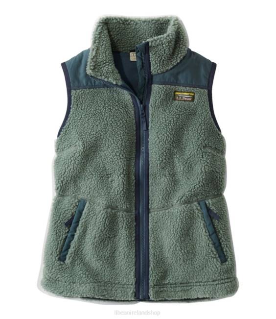 L.L.Bean Sherpa Fleece Vest Women J46J6682 Outerwear Sea Green