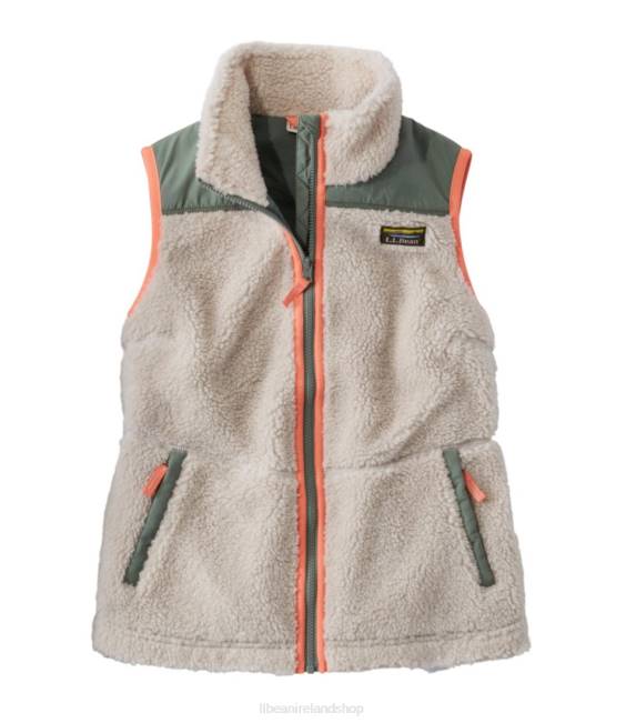 L.L.Bean Sherpa Fleece Vest Women J46J871 Outerwear Soapstone