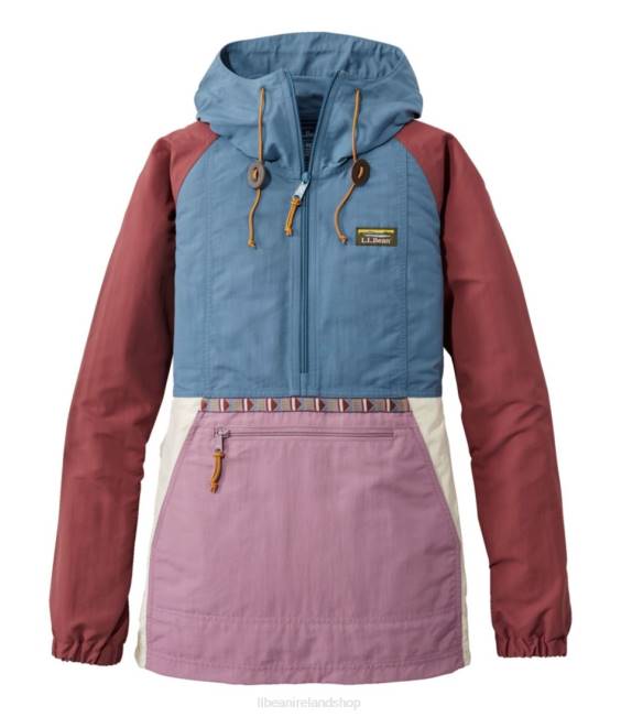 L.L.Bean Mountain Classic Anorak Women J46J7044 Outerwear Bayside Blue/Iris Mauve