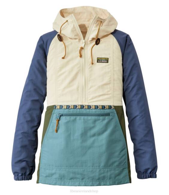 L.L.Bean Mountain Classic Anorak Women J46J825 Outerwear Natural/Mineral Blue
