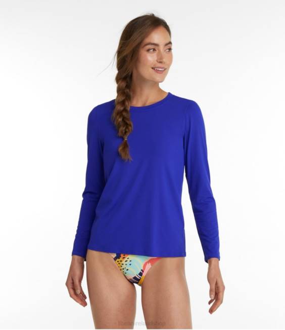L.L.Bean SunSmart UPF 50+ Sun Shirt Women J46J3199 Clothing Cobalt