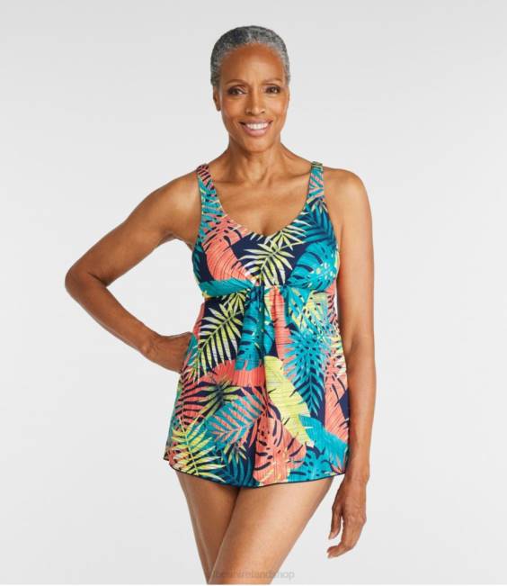 L.L.Bean Shaping Swimwear Women J46J5799 Clothing Darkest Navy Tropical